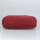 PRADA Hand Bag Nylon Red Silver Auth 97439-5