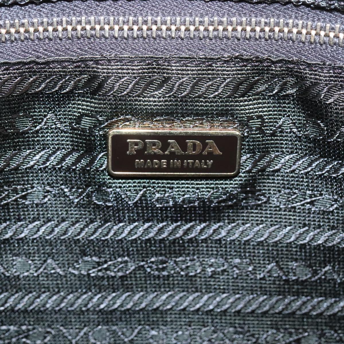 PRADA Shoulder Bag Nylon Khaki Beige Gold Auth 97440