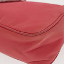 PRADA Accessory Pouch Nylon Pink Silver Auth 97444-9