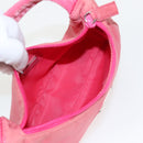 PRADA Accessory Pouch Nylon Pink Silver Auth 97444-11