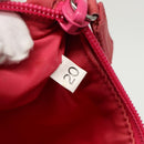 PRADA Accessory Pouch Nylon Pink Silver Auth 97444-12
