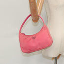 PRADA Accessory Pouch Nylon Pink Silver Auth 97444-21