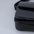 CELINE Shoulder Bag Leather Black Gold Auth 97448-9