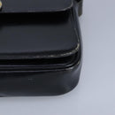 CELINE Shoulder Bag Leather Black Gold Auth 97448-14