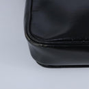 CELINE Shoulder Bag Leather Black Gold Auth 97448-15