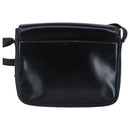 CELINE Shoulder Bag Leather Black Gold Auth 97448-2