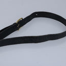 CELINE Shoulder Bag Leather Black Gold Auth 97448-8