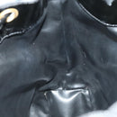 CHANEL Shoulder Bag Enamel Black Gold CC Auth 97456-18