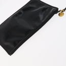 CHANEL Shoulder Bag Enamel Black Gold CC Auth 97456-23
