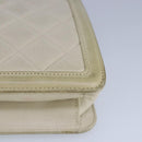 CHANEL Matelasse Chain Shoulder Bag Lamb Skin Beige Gold CC Auth 97457-14