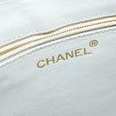 CHANEL Matelasse Chain Shoulder Bag Lamb Skin Beige Gold CC Auth 97457-18