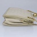 CHANEL Matelasse Chain Shoulder Bag Lamb Skin Beige Gold CC Auth 97457-4