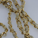 CHANEL Matelasse Chain Shoulder Bag Lamb Skin Beige Gold CC Auth 97457-8