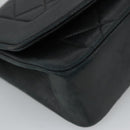 CHANEL Matelasse Chain Shoulder Bag Lamb Skin Black Gold CC Auth 97459-16