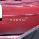 CHANEL Matelasse Chain Shoulder Bag Lamb Skin Black Gold CC Auth 97459-20