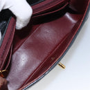 CHANEL Matelasse Chain Shoulder Bag Lamb Skin Black Gold CC Auth 97459-9