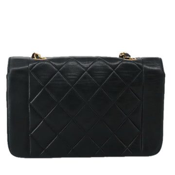 CHANEL Matelasse Chain Shoulder Bag Lamb Skin Black Gold CC Auth 97459 - 0