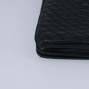 BALLY Chain Shoulder Bag Leather Navy Gold Auth 97461-15