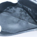 BALLY Chain Shoulder Bag Leather Navy Gold Auth 97461-12