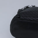 BALLY Chain Shoulder Bag Leather Black Gold Auth 97462-9