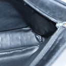 BALLY Chain Shoulder Bag Leather Black Gold Auth 97462-19