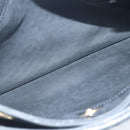 BALLY Chain Shoulder Bag Leather Black Gold Auth 97462-12