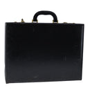 BALLY Attache Case Trunk Leather Black Auth 97465-1