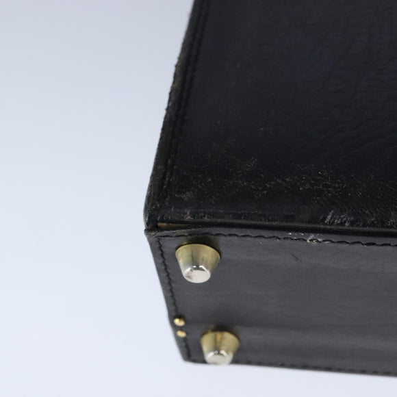 BALLY Attache Case Trunk Leather Black Auth 97465