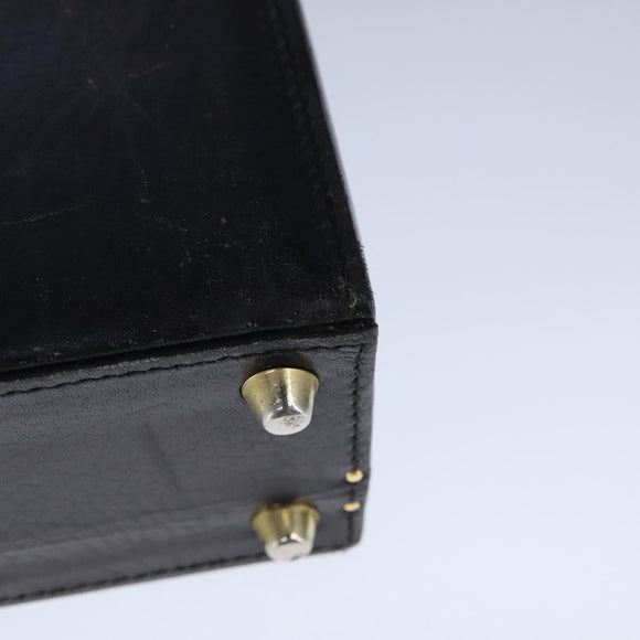 BALLY Attache Case Trunk Leather Black Auth 97465