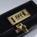 BALLY Attache Case Trunk Leather Black Auth 97465-10