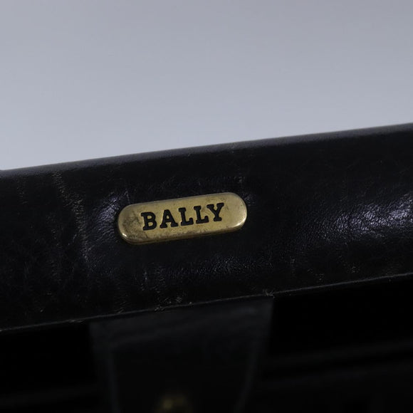 BALLY Attache Case Trunk Leather Black Auth 97465
