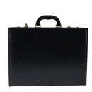 BALLY Attache Case Trunk Leather Black Auth 97465-13