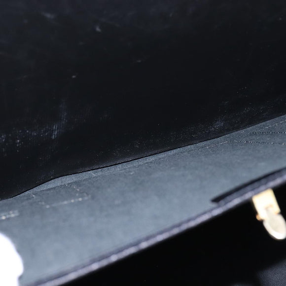 BALLY Attache Case Trunk Leather Black Auth 97465