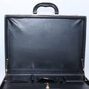 BALLY Attache Case Trunk Leather Black Auth 97465-12