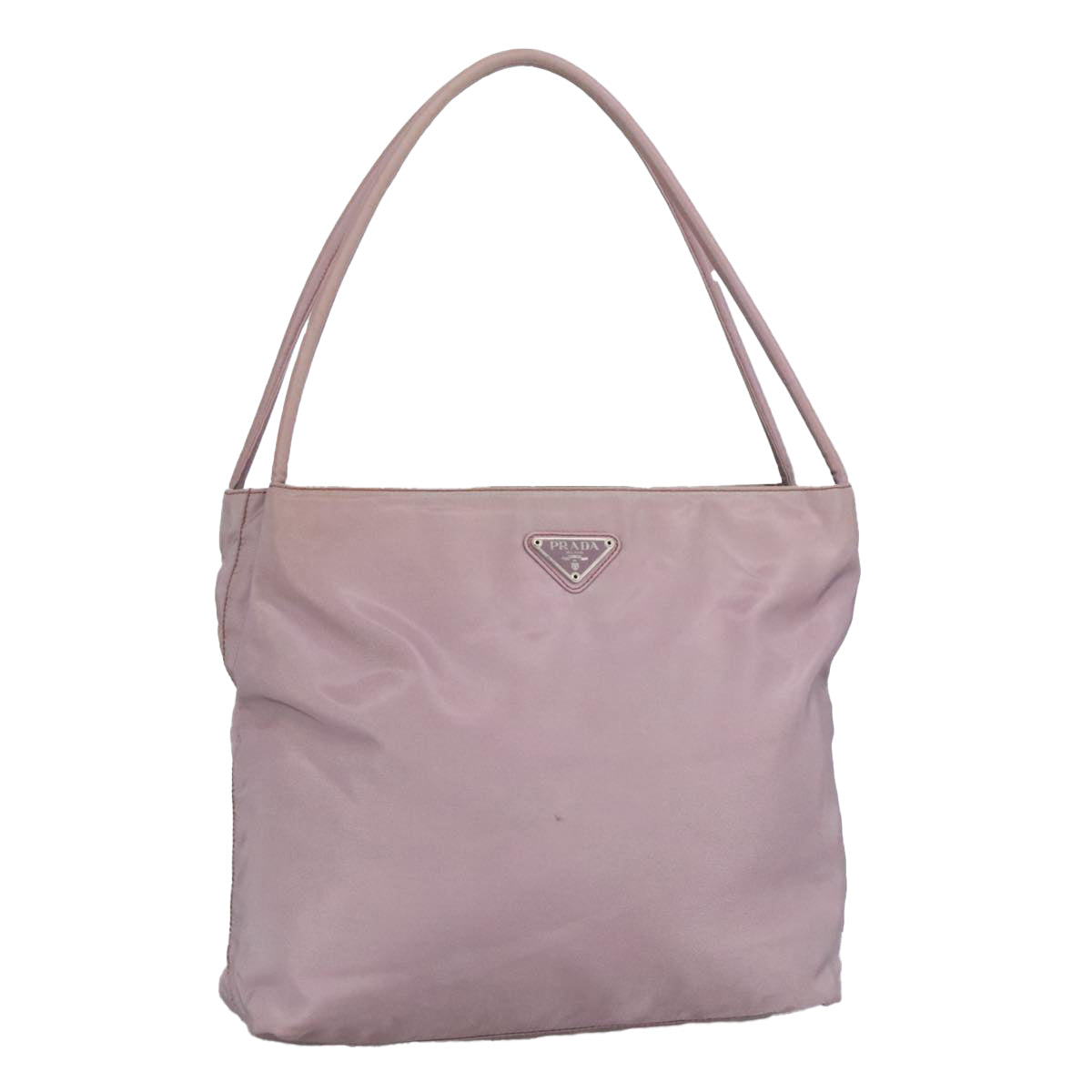 PRADA Tote Bag Nylon Purple Silver Auth 97471