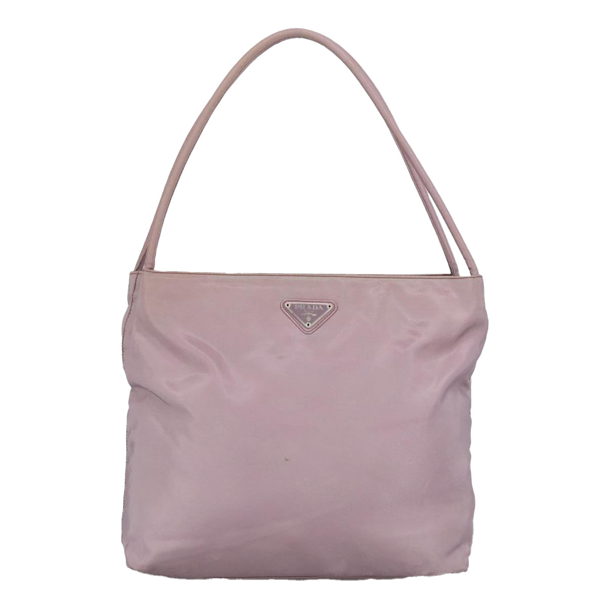 PRADA Tote Bag Nylon Purple Silver Auth 97471