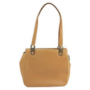 Salvatore Ferragamo Shoulder Bag Leather Beige Auth 97475-13
