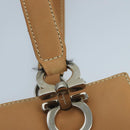 Salvatore Ferragamo Shoulder Bag Leather Beige Auth 97475-8