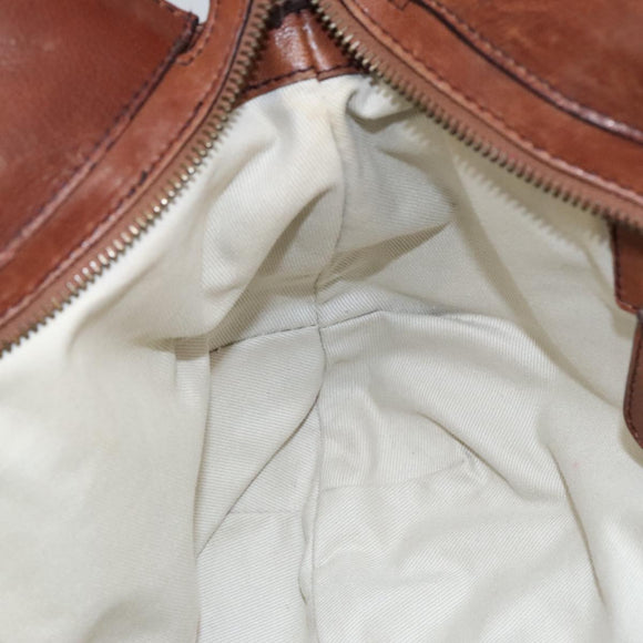 BALLY Hand Bag Leather Brown Auth 97476