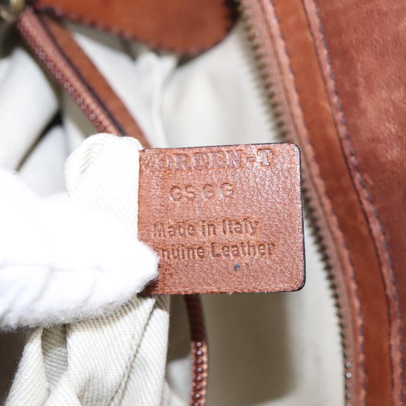 BALLY Hand Bag Leather Brown Auth 97476