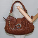 BALLY Hand Bag Leather Brown Auth 97476-23