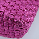 Salvatore Ferragamo Gancini Schoudertas Leer Roze Zilver Origineel 97480-14