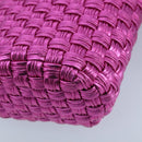 Salvatore Ferragamo Gancini Shoulder Bag Leather Pink Silver Auth 97480-16