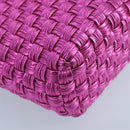 Salvatore Ferragamo Gancini Shoulder Bag Leather Pink Silver Auth 97480-9