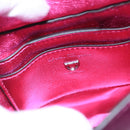 Salvatore Ferragamo Gancini Shoulder Bag Leather Pink Silver Auth 97480-20