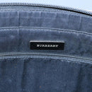 BURBERRY Nova Check Tote Bag Canvas Leather Beige Silver Auth 97482-11