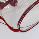 PRADA Hand Bag Canvas Vinyl 2way Red Auth 97486-16