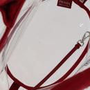 PRADA Hand Bag Canvas Vinyl 2way Red Auth 97486-9