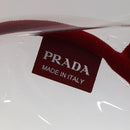 PRADA Hand Bag Canvas Vinyl 2way Red Auth 97486-21