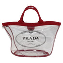 PRADA Hand Bag Canvas Vinyl 2way Red Auth 97486-13